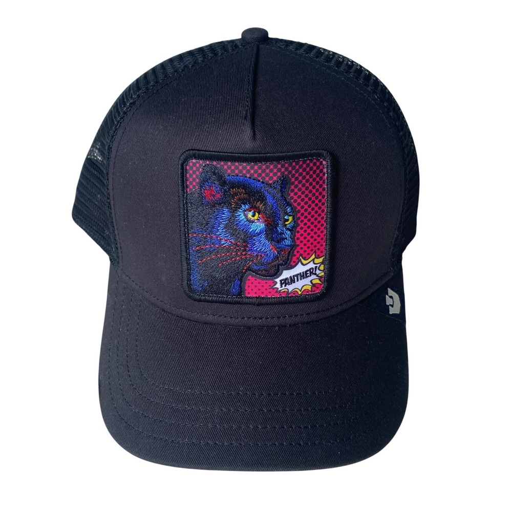Goorin Bros Pop Art Panter Trucker Hat Unisex Black Snapback The Farm NWT